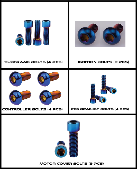 Talaria Mx3/4/5 Titanium Bolt Kit